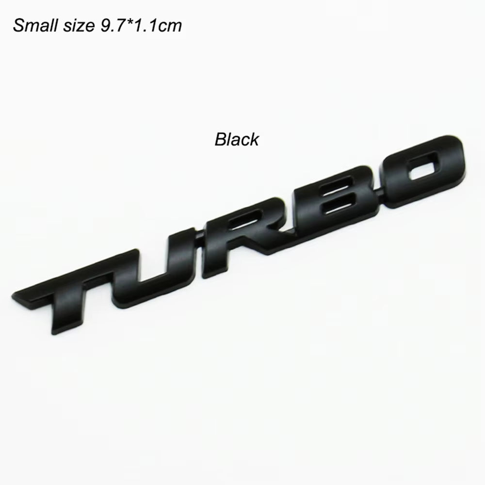 9.7*1.1 Cm Car Styling Car Turbo Boost Loading Boosting 3D Metal Chrome Zinc Alloy 3D Emblem Badge Sticker Decal Auto Accessory