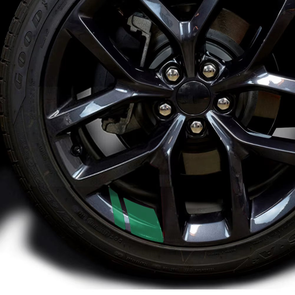 6Pcs Car Sticker Reflective Wheel Hub Decals Resistant Cover Exterior Accessory Car Decor Car Stickers for Dodge Chrysler Jeep
