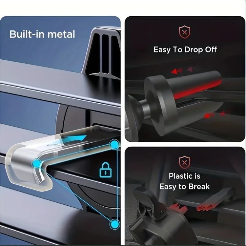 Car Phone Holder Car Air Vent Clip Mount Mobile Cell Stand Smartphone GPS Support for 4.7-6.7 Inch Mobile Devices