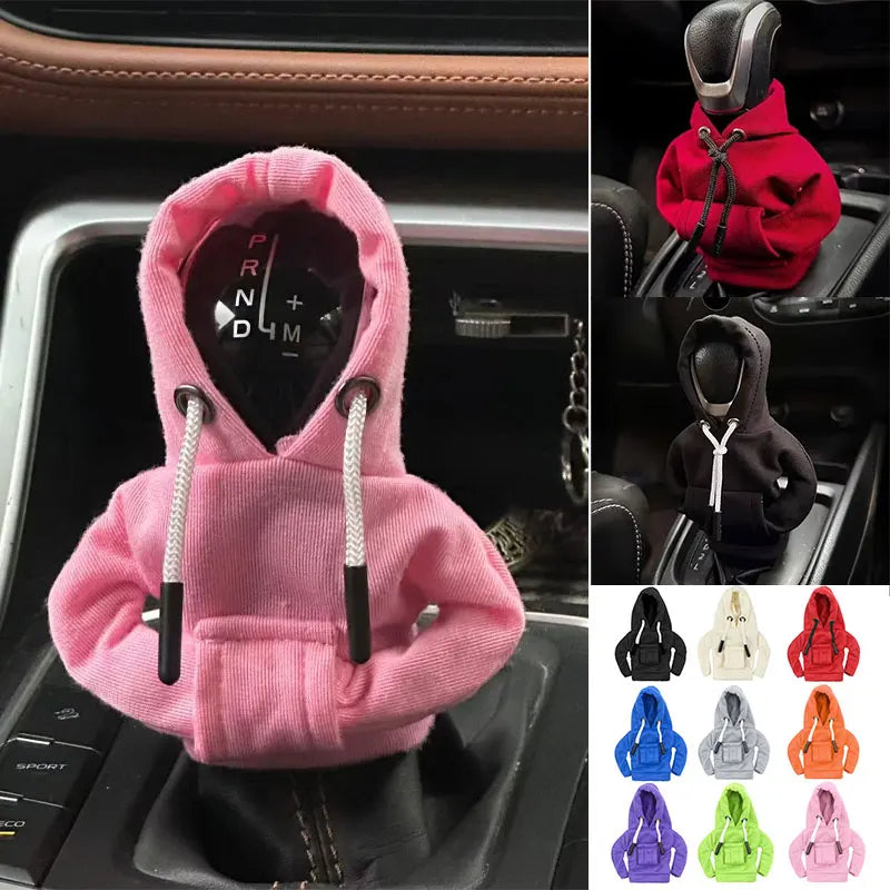 New Car Gear Shift Hoodie Cover Shift Cover Gear Handle Decoration Fits Manual Automatic Car Shift Lever Interior Decor Ornament