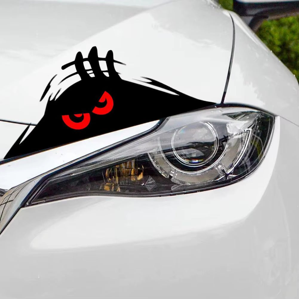 Peeping Door Slit Stickers Body Sticker Scratch Decal Reflective Sticker for Car Auto Headlight Decoration