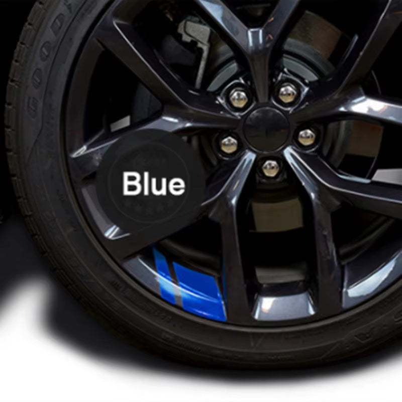 6Pcs Car Sticker Reflective Wheel Hub Decals Resistant Cover Exterior Accessory Car Decor Car Stickers for Dodge Chrysler Jeep