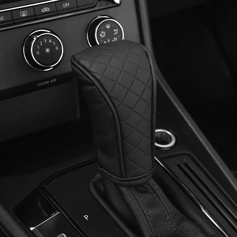 High Quality Car Shift Handle Cover PU Leather Non-Slip Wear-Resistant Universal Car Automatic Gear Sheath Car Decoration