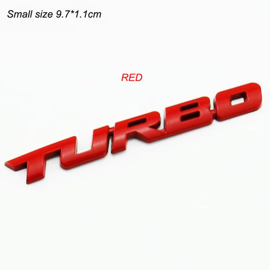 9.7*1.1 Cm Car Styling Car Turbo Boost Loading Boosting 3D Metal Chrome Zinc Alloy 3D Emblem Badge Sticker Decal Auto Accessory