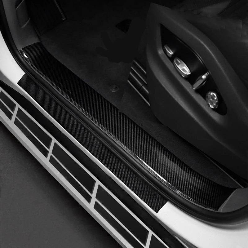 Nano Carbon Fiber Car Stickers DIY Paste Protector Strip Auto Door Sill Side Mirror anti Scratch Tape Waterproof Protection Film