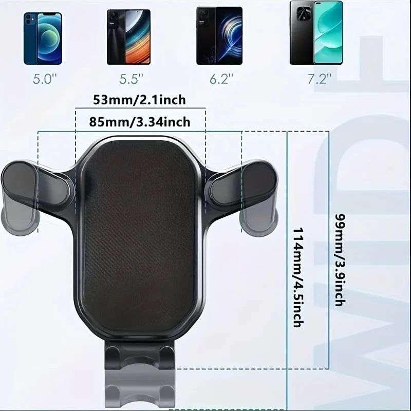 Car Phone Holder Car Air Vent Clip Mount Mobile Cell Stand Smartphone GPS Support for 4.7-6.7 Inch Mobile Devices