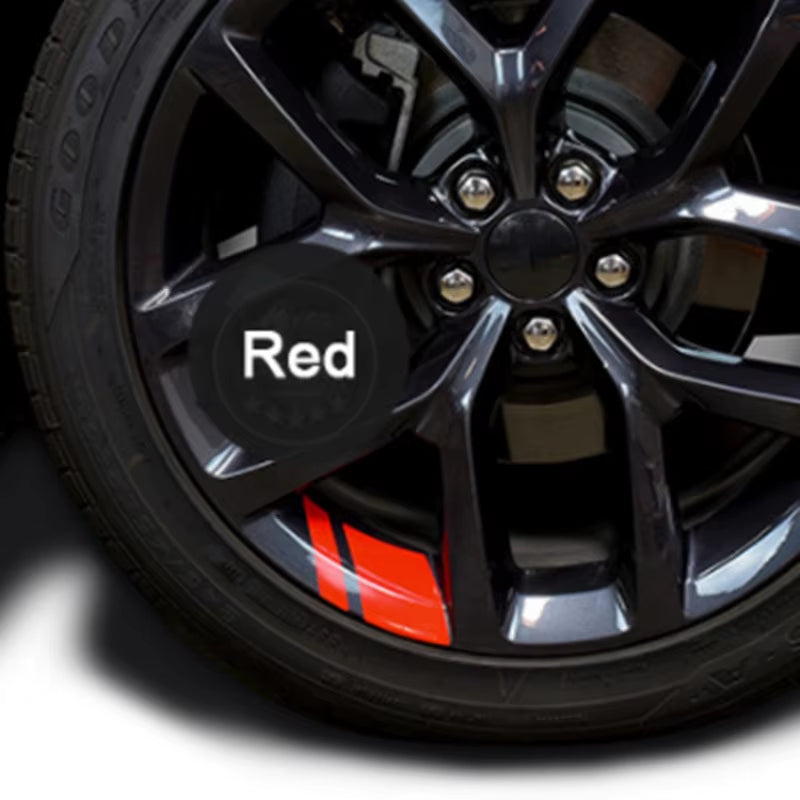 6Pcs Car Sticker Reflective Wheel Hub Decals Resistant Cover Exterior Accessory Car Decor Car Stickers for Dodge Chrysler Jeep