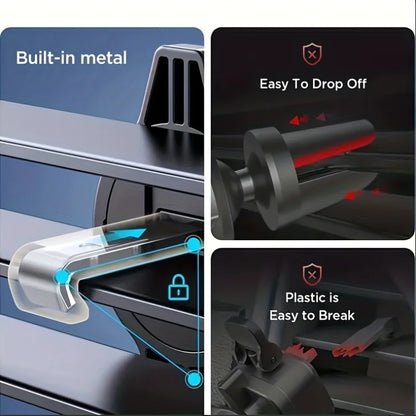 Car Phone Holder Car Air Vent Clip Mount Mobile Cell Stand Smartphone GPS Support for 4.7-6.7 Inch Mobile Devices