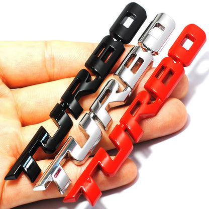 9.7*1.1 Cm Car Styling Car Turbo Boost Loading Boosting 3D Metal Chrome Zinc Alloy 3D Emblem Badge Sticker Decal Auto Accessory