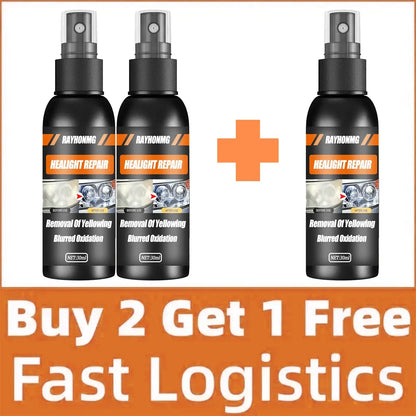Headlight Repair Spray for Car Refurbishment Anti-Oxidation Coating Car Lamp Polishing Agent Scratch Restoration Dirt Clean