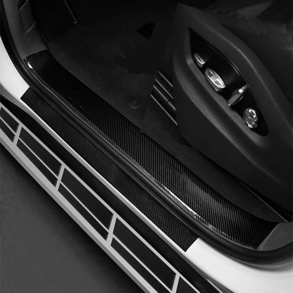 Nano Carbon Fiber Car Stickers DIY Paste Protector Strip Auto Door Sill Side Mirror anti Scratch Tape Waterproof Protection Film